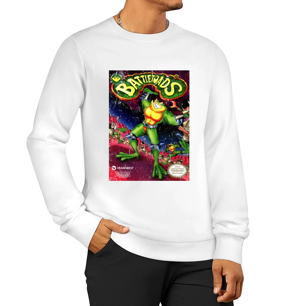 Battletoads Nes Nintendo Old School Retro Video Game Fan Distressed T Men Pullover Sweatshirt