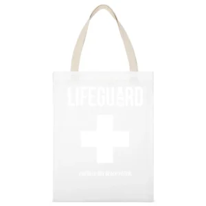 Baywatch Lifeguard Emerald Bay Beach Patrol 2017 New Movie Dwayne John White Canvas Tote Shopping Bag