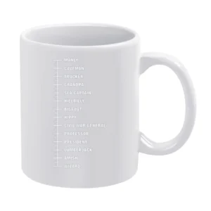 Beard Length Ruler Manly Caveman Trucker Funny Mens Graphic White Mug
