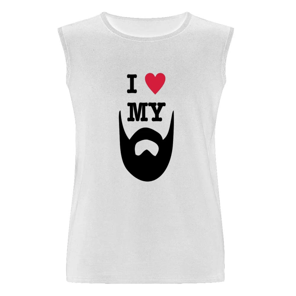 Beard Love Tshirt Men Sleeveless T-Shirt