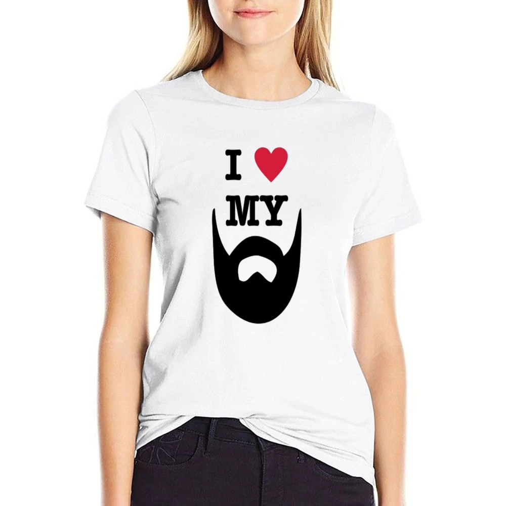 Beard Love Tshirt US Size Women Ladies T-shirt