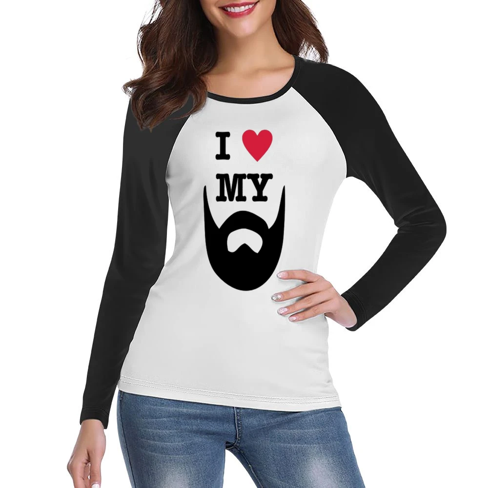 Beard Love Tshirt Women Ladies Long Sleeve T-Shirt