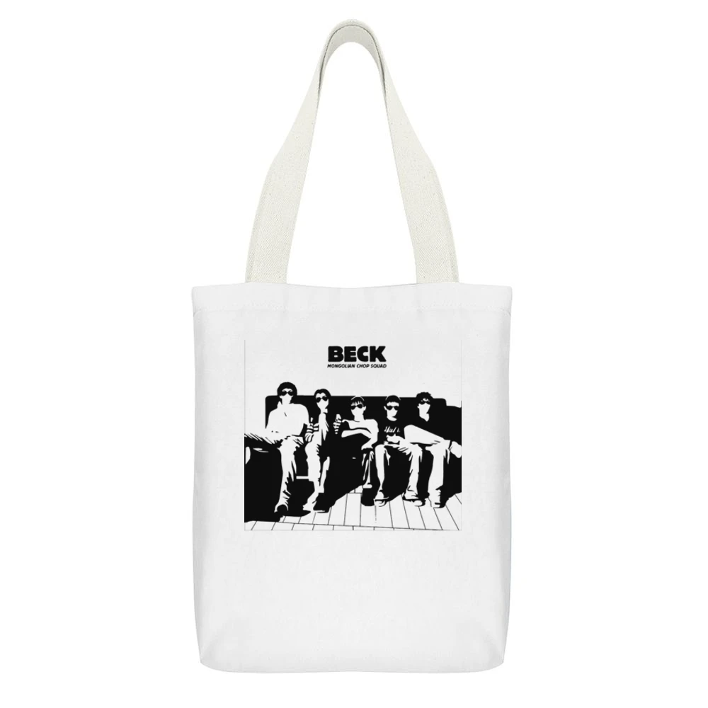 Beck member mongolian chop squad Koyuki Ray Chiba Taira Saku manga Lig White Canvas Tote Shopping Bag With Interior Pocket