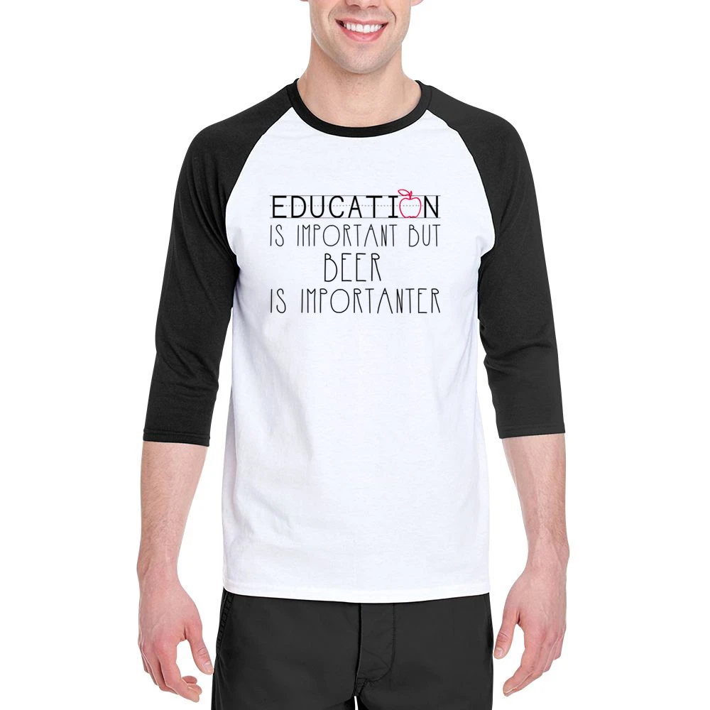 Beer Is Importanter Tshirt (all Styles And Colors Available) Men 3/4 Sleeve T-Shirt