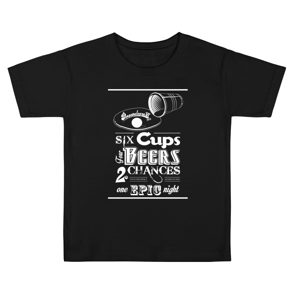 Beer Pong Tournament Fun Epic Alcohol Party Kids Boys Girls T-Shirt