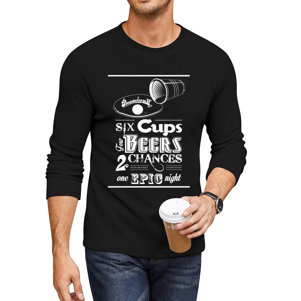 Beer Pong Tournament Fun Epic Alcohol Party Men CrewNeck Long Sleeve T-Shirt