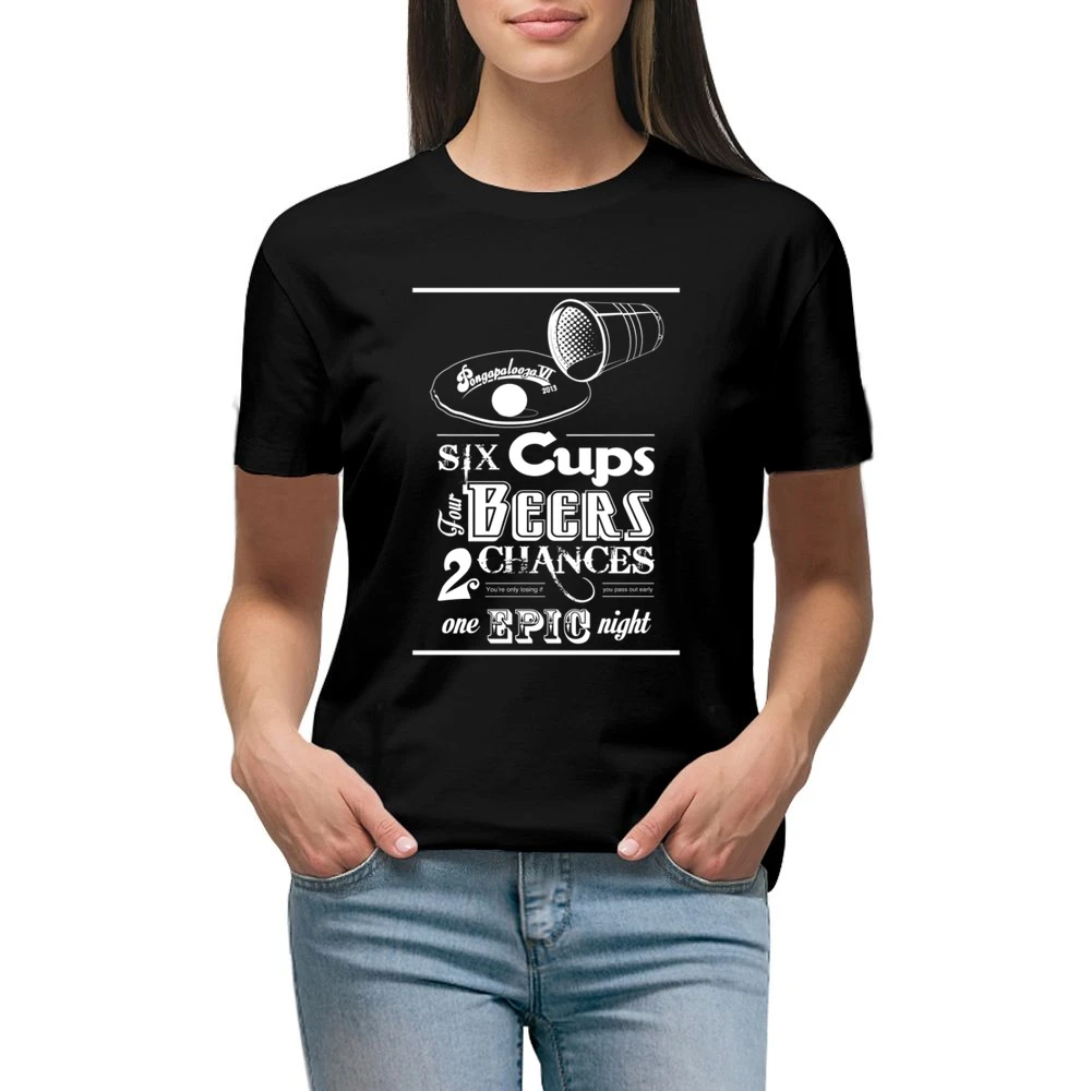 Beer Pong Tournament Fun Epic Alcohol Party Premium Women Ladies T-shirt