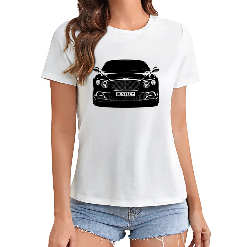 Bentley Continental GT Front Grill View Graphic Car Enthusiast Asian Size Women Ladies T-shirt