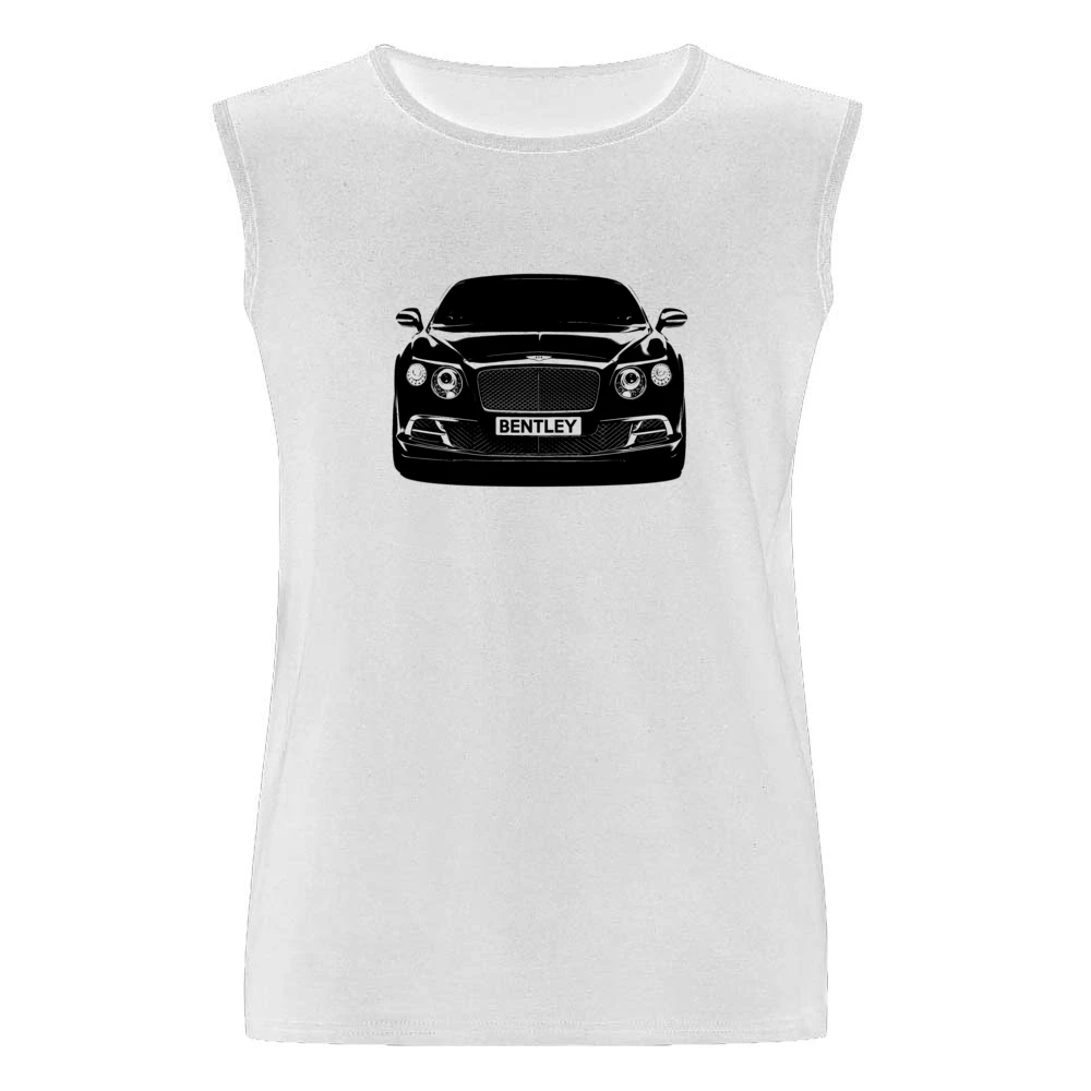 Bentley Continental GT Front Grill View Graphic Car Enthusiast Men Sleeveless T-Shirt