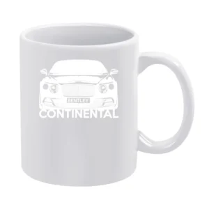 Bentley Continental GT Front Grill View Graphic Car Lover White Mug