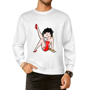 Betty Boop Fun Cool Vintage Style Distressed Graphic Retro Tv Show T S European Size Pullover Sweater