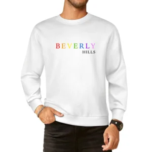 Beverly Hills Kylie Jenner Graphic White California Celebrity Model Ho European Size Pullover Sweater