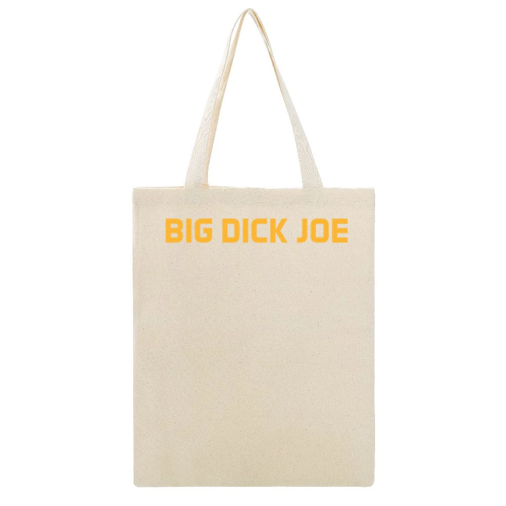 Big Dick Joe Burrow Louisiana Football Lsu Sports Fan Beige Canvas Tote Shopping Bag