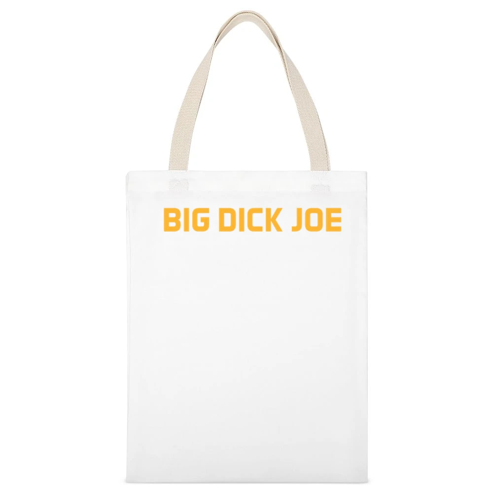 Big Dick Joe Burrow Louisiana Football Lsu Sports Fan White Canvas Tote Shopping Bag