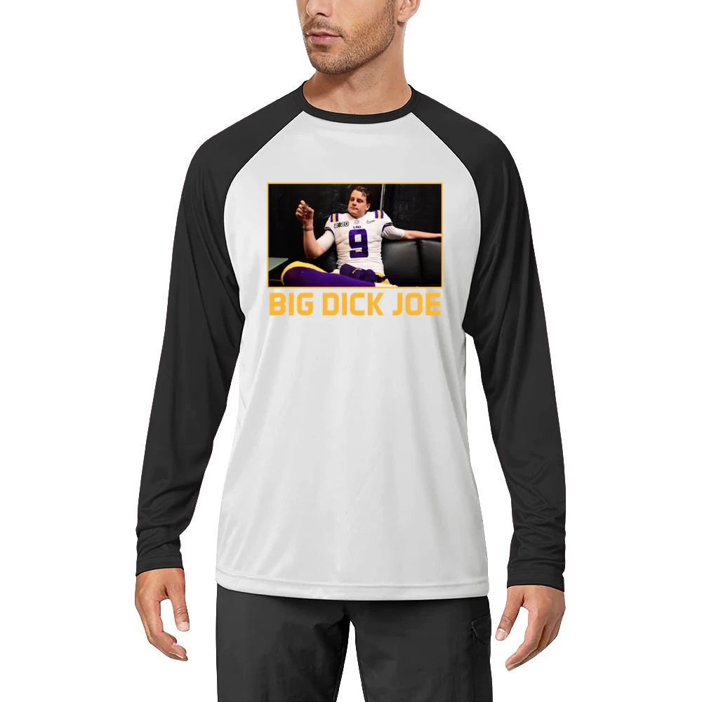 Big Dick Joe Burrow Lsu Champions Louisiana Football Sports Fan T Shir Men Long Sleeve T-Shirt