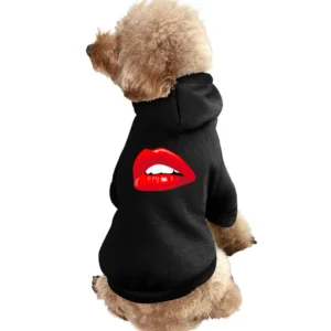 Big Red Lips Lipstick Popular Makeup Graphic Cartoon Mouth Tee Shirt Pet Apparel Clothes