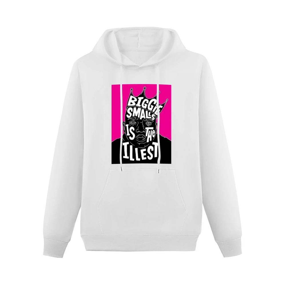 Biggie Illist Tshirt Pink Backround Men Hoodie With Pocket