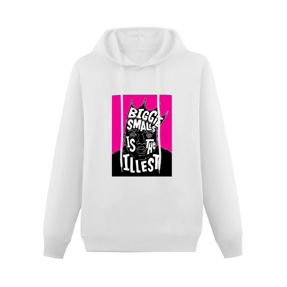 Biggie Illist Tshirt Pink Backround Men Hoodie Without Pocket