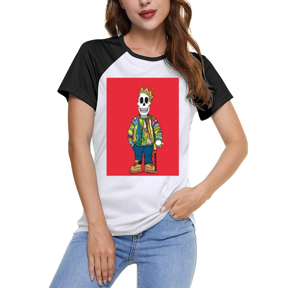 Biggie Juicy Skull Tshirt Women Ladies Short Sleeve T-Shirt