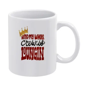 Biggie My Whole Crew Loungin' Tshirt White Mug