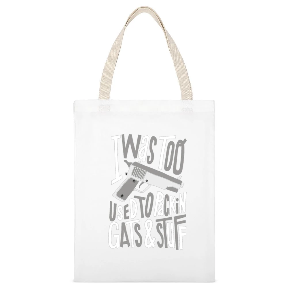 Biggie Packin' Gats Tshirt White Canvas Tote Shopping Bag