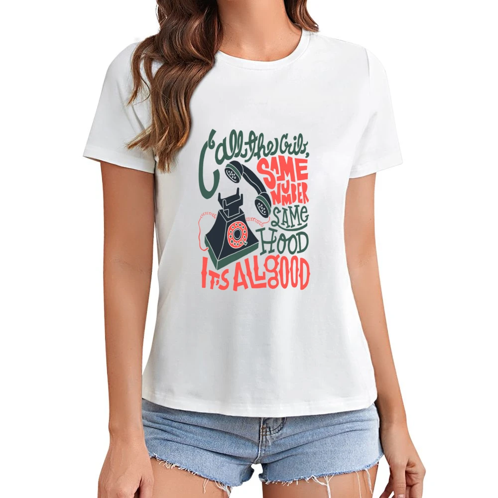 Biggie Smalls Call The Same Number Lyrics Asian Size Women Ladies T-shirt