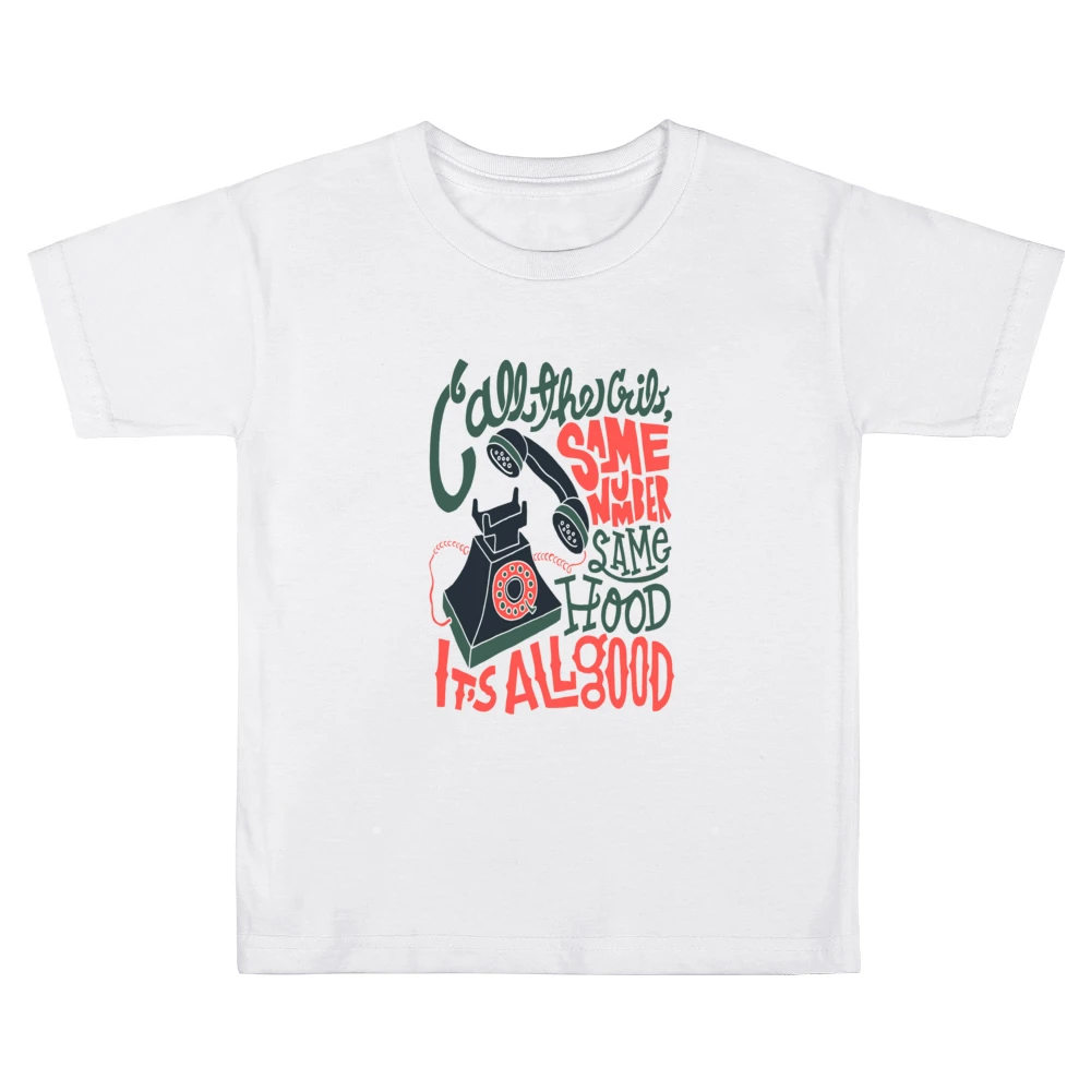 Biggie Smalls Call The Same Number Lyrics Kids Boys Girls T-Shirt
