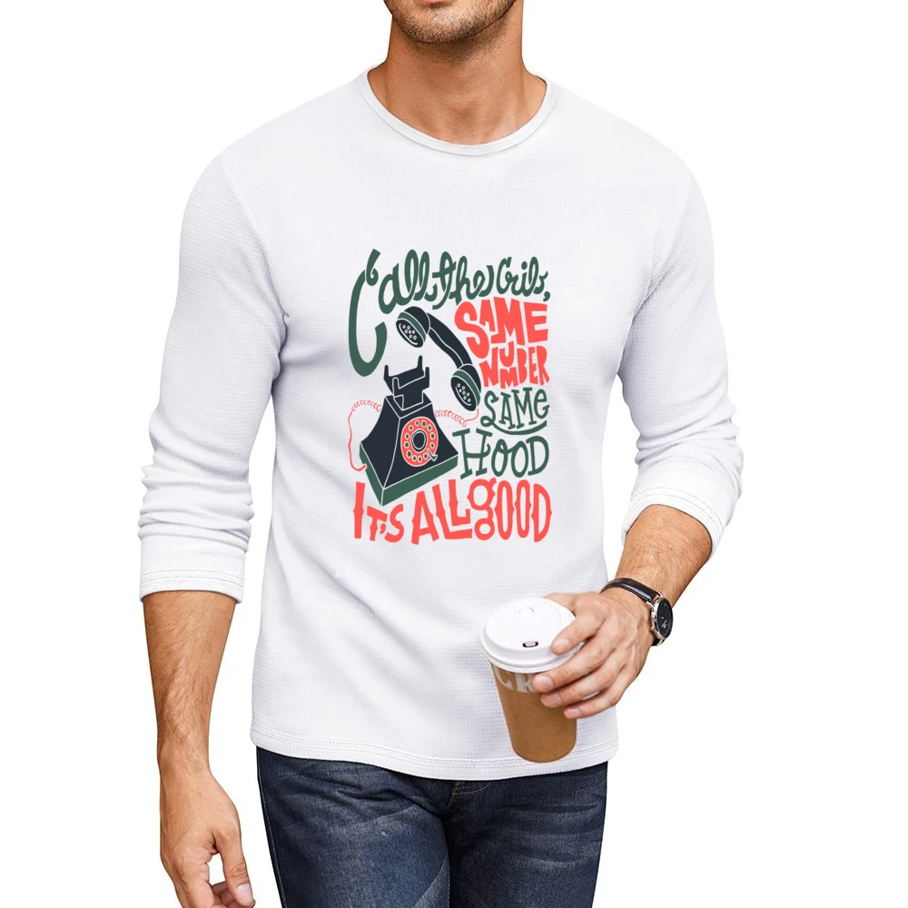 Biggie Smalls Call The Same Number Lyrics Men CrewNeck Long Sleeve T-Shirt