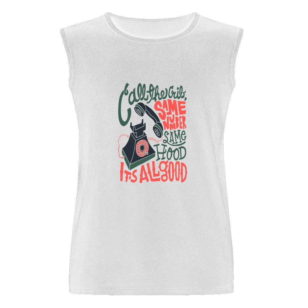Biggie Smalls Call The Same Number Lyrics Men Sleeveless T-Shirt