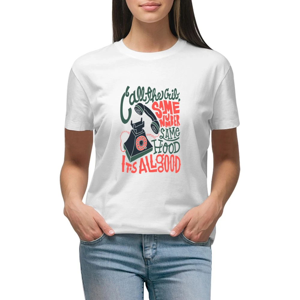 Biggie Smalls Call The Same Number Lyrics Premium Women Ladies T-shirt