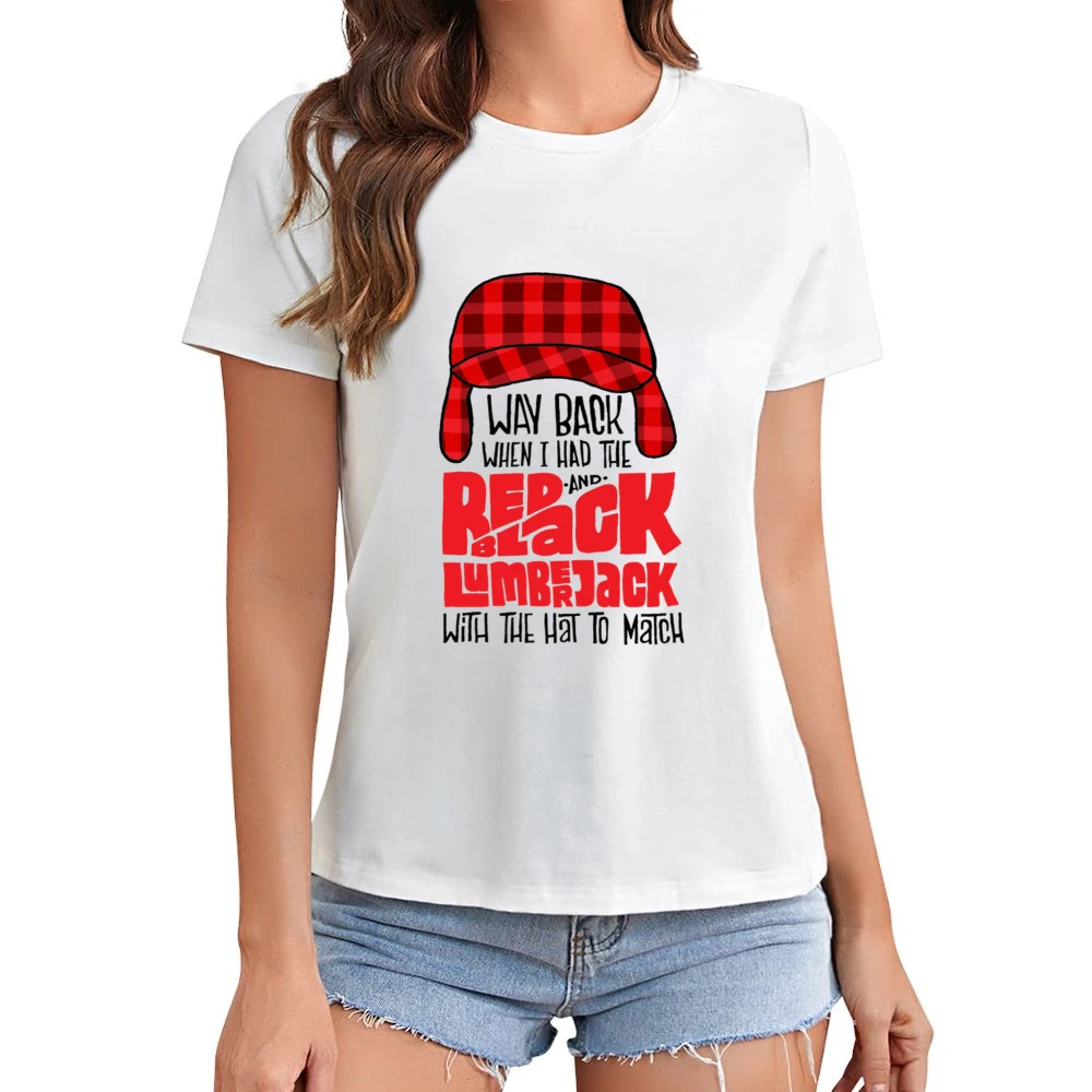 Biggie Smalls Way Back When I Had The Red And Black Lumberjack With Th Asian Size Women Ladies T-shirt