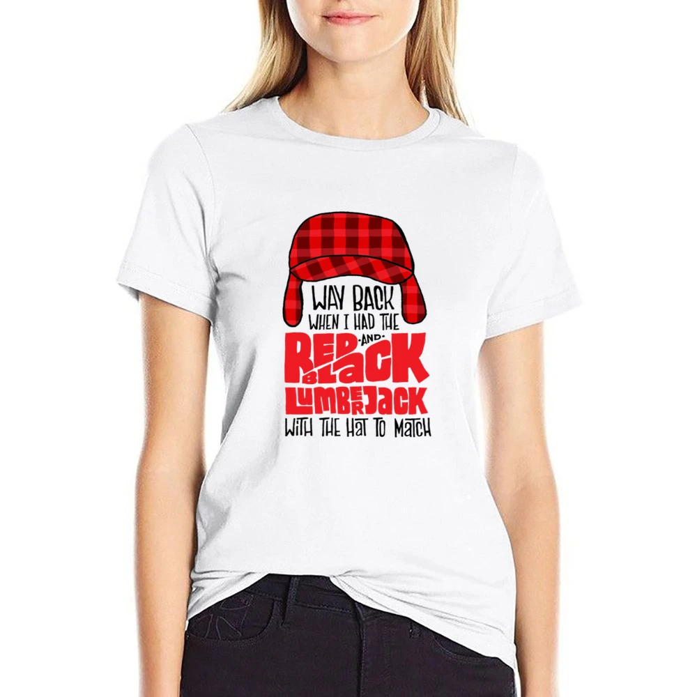 Biggie Smalls Way Back When I Had The Red And Black Lumberjack With Th US Size Women Ladies T-shirt