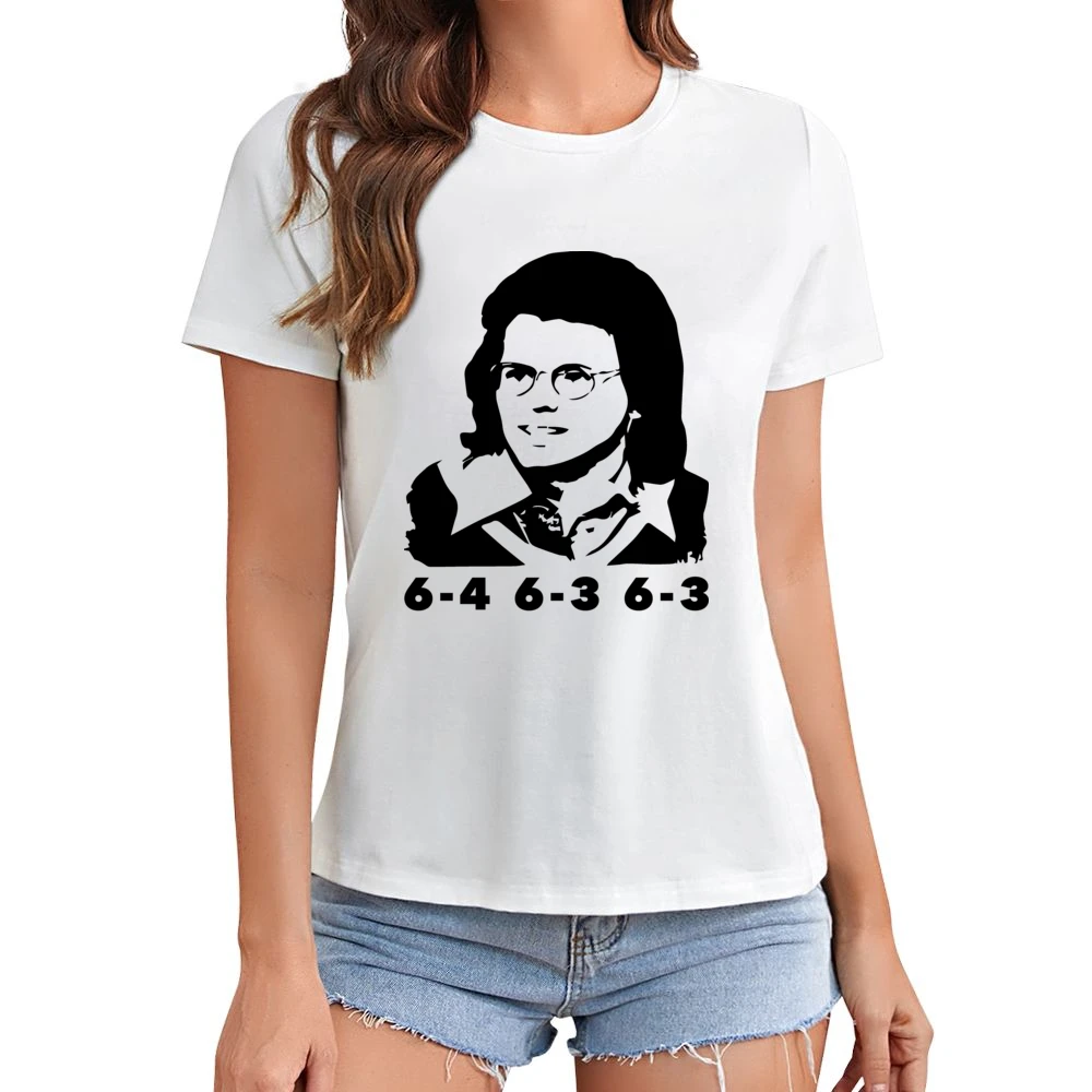 Billie Jean King Battle Of The Sexes Retro Tennis Emma Stone Asian Size Women Ladies T-shirt