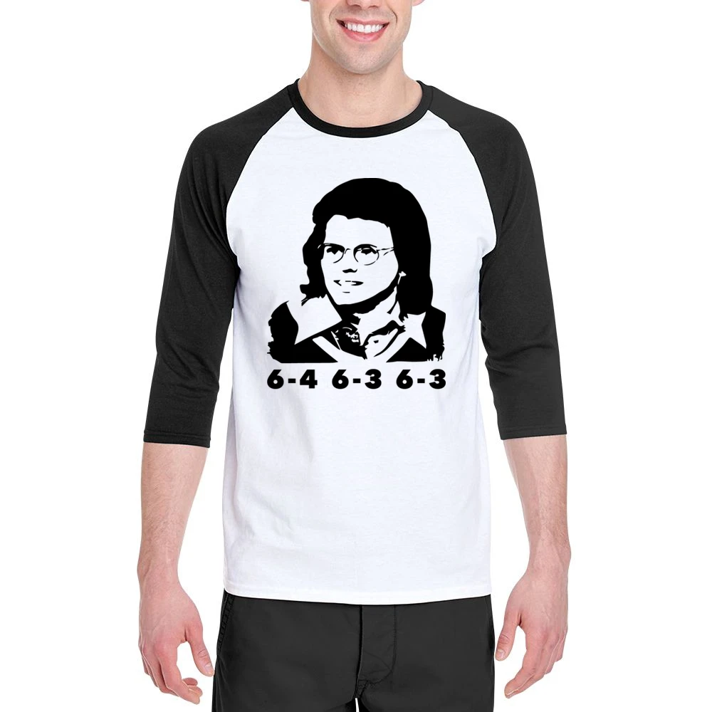 Billie Jean King Battle Of The Sexes Retro Tennis Emma Stone Men 3/4 Sleeve T-Shirt