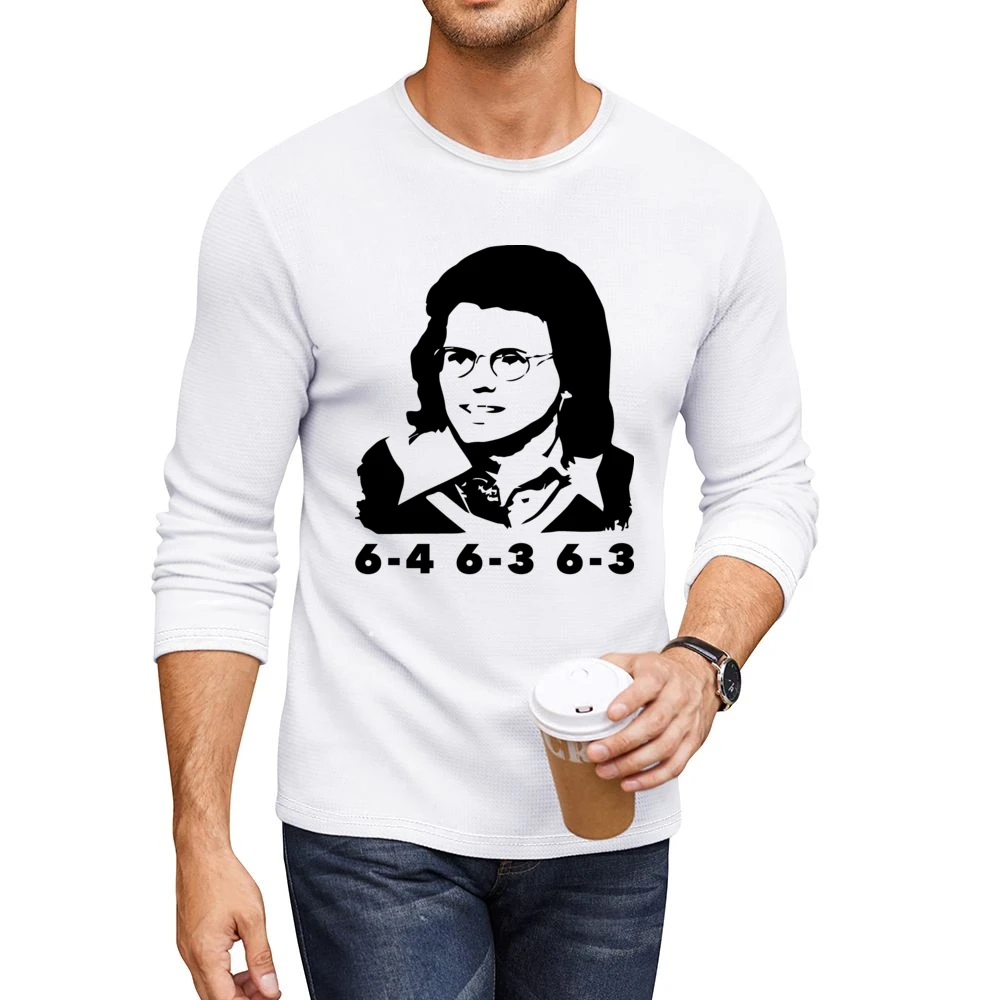 Billie Jean King Battle Of The Sexes Retro Tennis Emma Stone Men CrewNeck Long Sleeve T-Shirt