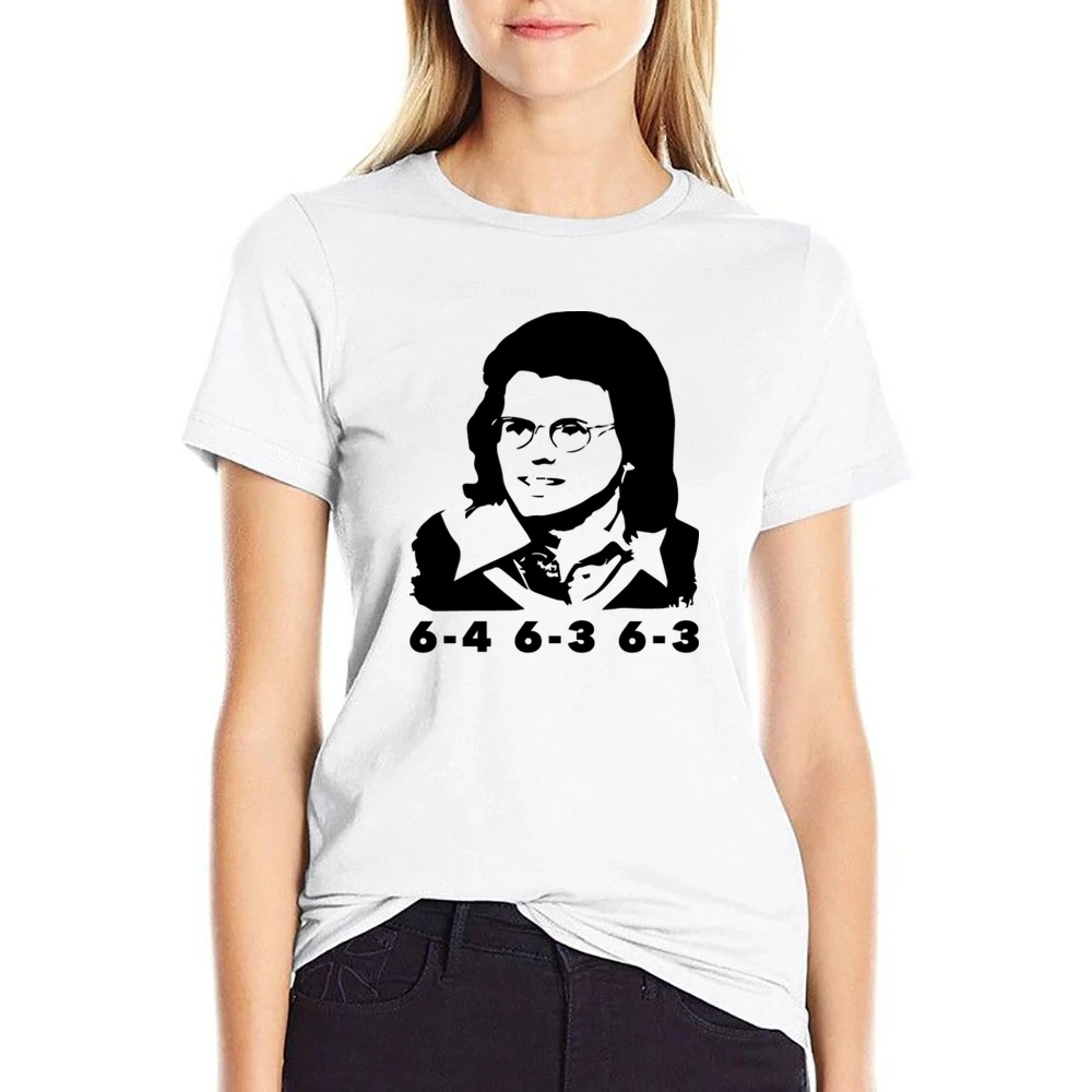 Billie Jean King Battle Of The Sexes Retro Tennis Emma Stone US Size Women Ladies T-shirt