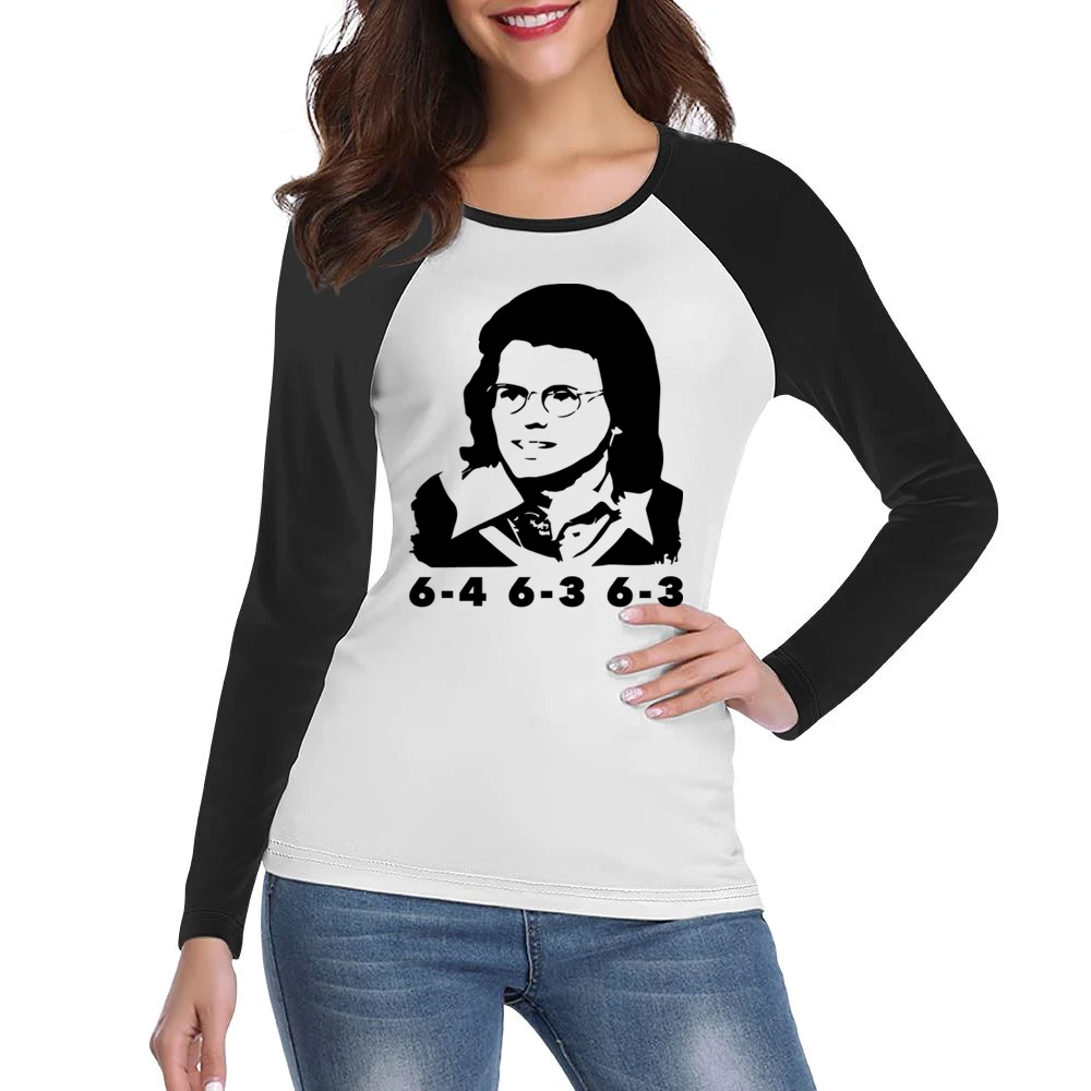 Billie Jean King Battle Of The Sexes Retro Tennis Emma Stone Women Ladies Long Sleeve T-Shirt
