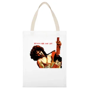 Billy Squier White Canvas Tote Shopping Bag