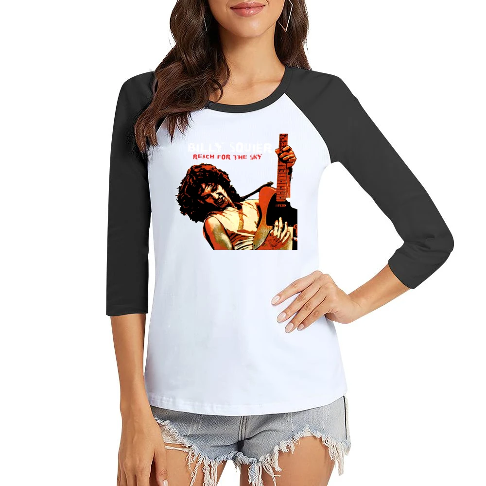 Billy Squier Women Ladies 3-4 Sleeve T-Shirt