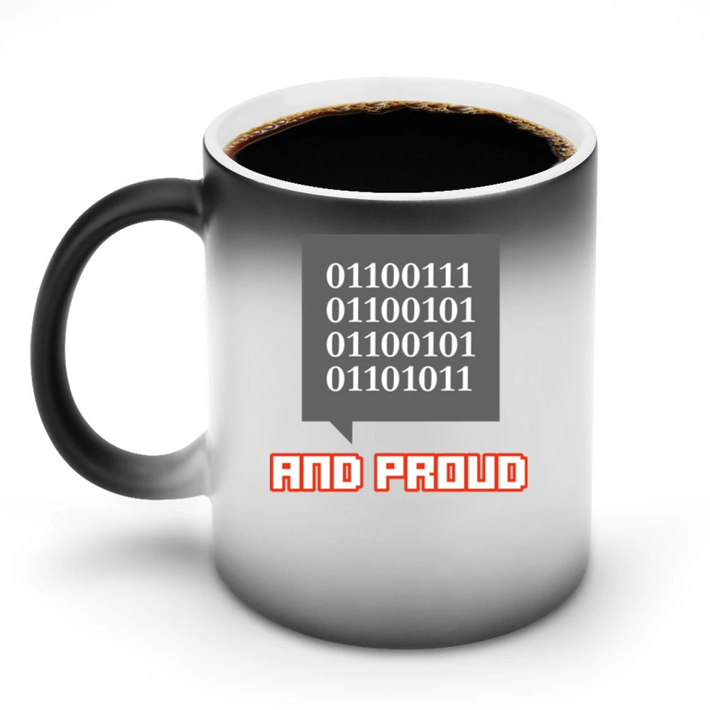 Binary Geek lifestyle and Proud Discoloration Mug