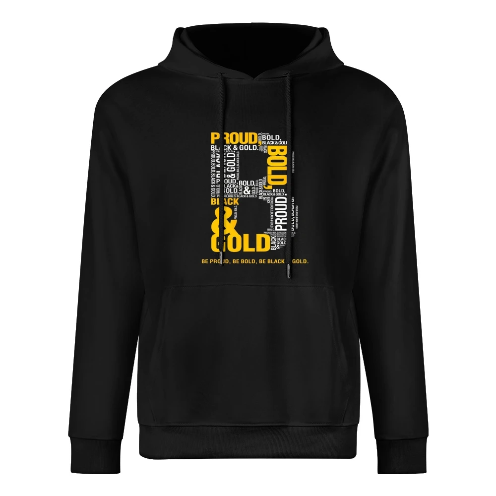 Black And Gold Proud Pittsburgh Football Team European Size Men Hoodie