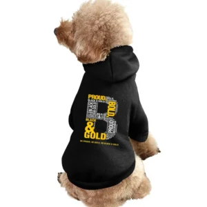 Black And Gold Proud Pittsburgh Football Team Tshirt (all Sytles Avail Pet Apparel Clothes