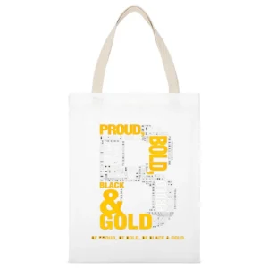 Black And Gold Proud Pittsburgh Football Team Tshirt (all Sytles Avail White Canvas Tote Shopping Bag