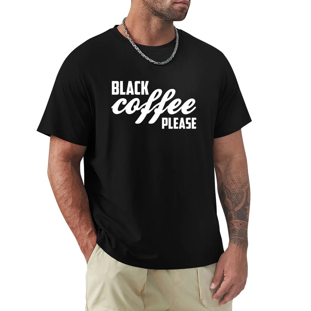 Black Coffee Please Funny Caffeine Lover Graphic Premium Men T-shirt