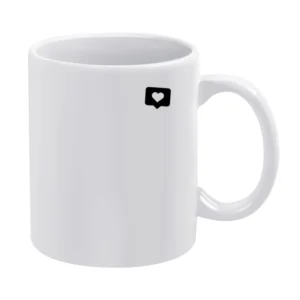 Black Heart Bubble Instagram Story Sticker Crewneck Sweatshirt White Mug