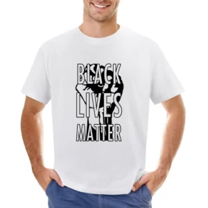 Black Lives Matter Fist Political Statement Graphic Power Asian Size Men T-Shirt