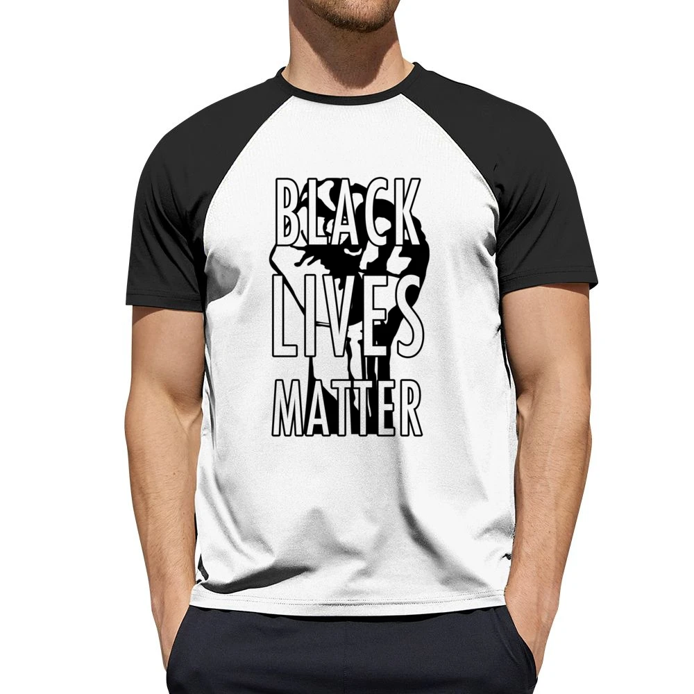 Black Lives Matter Fist Political Statement Graphic Power Men Short Sleeve T-Shirt