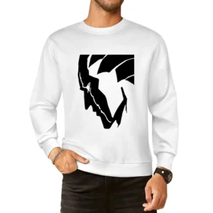 Black Stencil Zaraki kenpachi Gotei 13 captain 11th division soul soci European Size Pullover Sweater