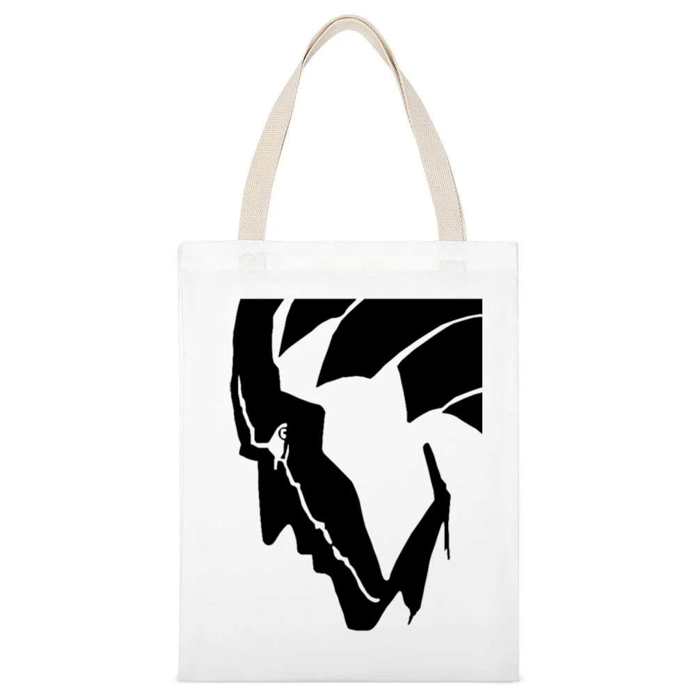 Black Stencil Zaraki kenpachi Gotei 13 captain 11th division soul soci White Canvas Tote Shopping Bag
