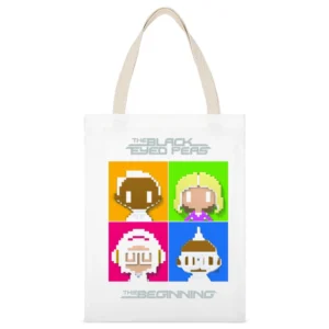 Black eyed peas the beginning White Canvas Tote Shopping Bag